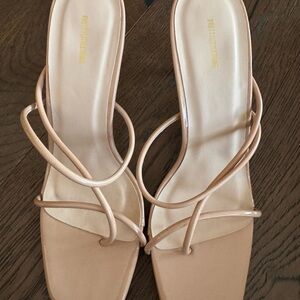 PrettyLittleThing Nude Strappy Heels